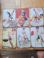 Wanddecoratie van metaal Vintage 1950 Pin up, Huis en Inrichting, Woonaccessoires | Wanddecoraties, Ophalen of Verzenden