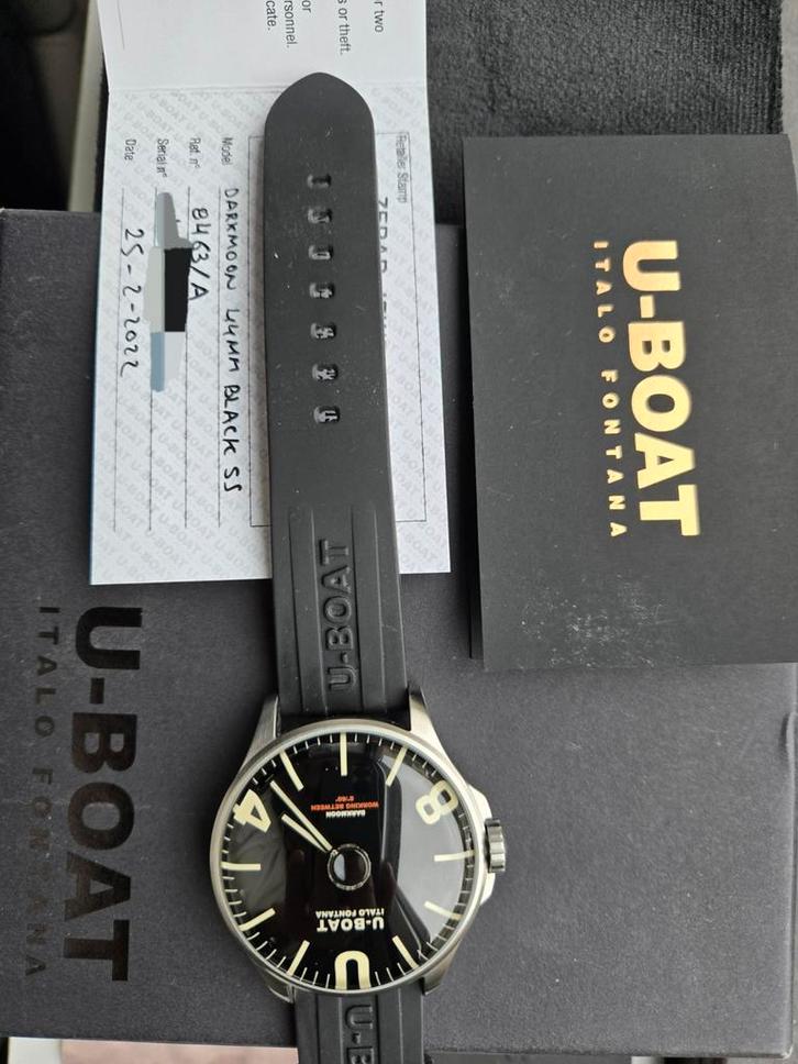 U-boat darkmoon 44m capsoil, Sieraden, Tassen en Uiterlijk, Horloges | Heren, Zo goed als nieuw, Overige merken, Staal, Ophalen of Verzenden