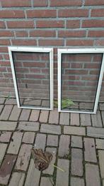 Ramen met rubber bescherming in aluminium frame, Doe-het-zelf en Verbouw, Glas en Ramen, Ophalen, Gevelraam of Ruit, Gebruikt