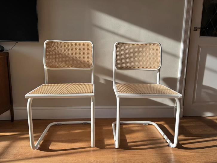2x Originele Cidue Cesca-stoelen– rotan/webbing, Huis en Inrichting, Stoelen, Zo goed als nieuw, Twee, Bruin, Ophalen
