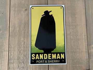 Emaille Reclamebord Sandeman Port en Sherry beschikbaar voor biedingen