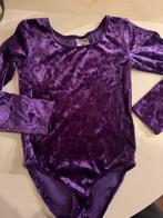 Nieuw turnpakje paars velours rekbaar 122 128, Ophalen of Verzenden, Zo goed als nieuw, Meisje, Jurk of Rok
