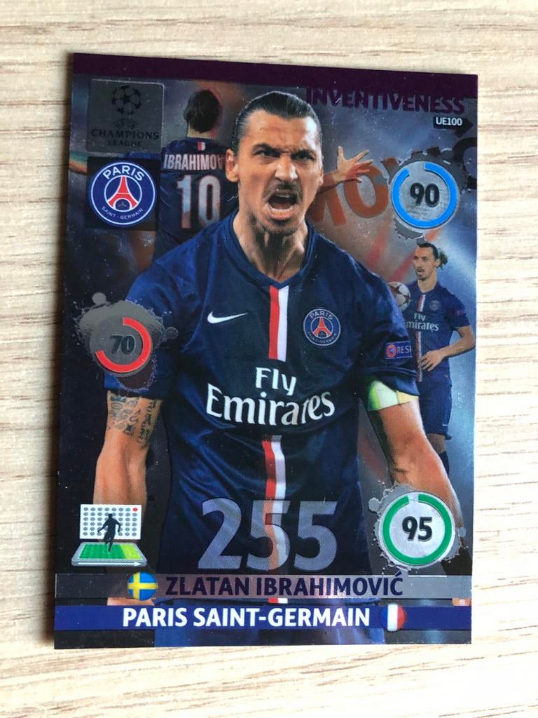 Panini CL 2014-2015 Zlatan Ibrahimović INVENTIVENESS, Ophalen of Verzenden, Zo goed als nieuw, Buitenlandse clubs, Spelerskaart