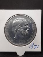 Rijksdaalder 1871 koning Willem III, Koning Willem III, Zilver, Ophalen of Verzenden, Losse munt