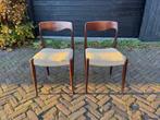 set van 2 stoelen Niels O. Møller J.L. Møller Møbelfabrik., Huis en Inrichting, Stoelen, Ophalen, Hout, Gebruikt, Twee