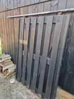 Gratis schuifpoort, zwart geïmpregneerd hout, Tuin en Terras, Ophalen of Verzenden, Hout, Minder dan 3 meter, 1 tot 2 meter