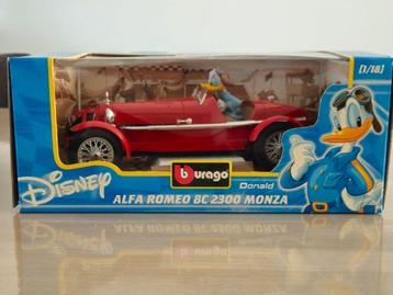 1:18 Burago Disney Alfa Romeo 8C 2300 Monza Donald Duck beschikbaar voor biedingen