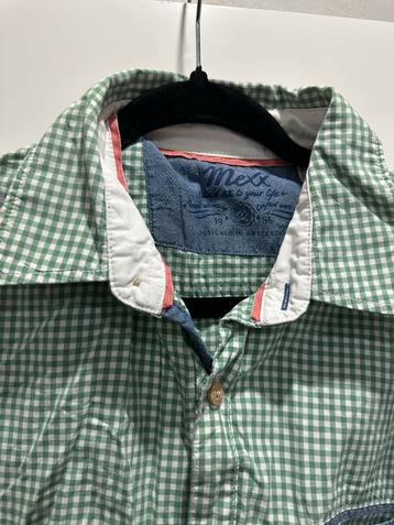 Mexx overhemd groen/wit ruit. S/m beschikbaar voor biedingen
