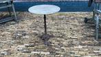 LEUK BISTRO TAFELTJE MET MARMERBLAD, Tuin en Terras, Tuinsets en Loungesets, Ophalen of Verzenden, Zo goed als nieuw, Overige materialen