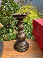 Antieke bronzen, brons kandelaar, altaarkandelaar, Antiek en Kunst, Antiek | Koper en Brons, Ophalen