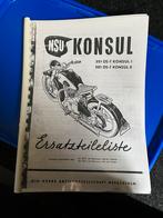 Vintage Ersatzteileliste NSU KONSUL gekopieerd, Motoren, Ophalen of Verzenden, Overige merken