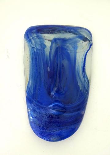 Glazen gezicht masker in helder en blauw Erik Höglund 3775-g beschikbaar voor biedingen