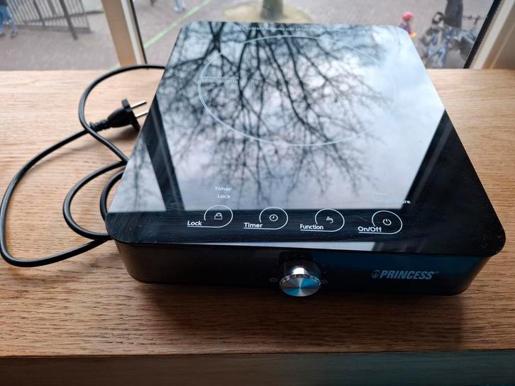 Princess Elektrische Kookplaat - 1 Pit, Witgoed en Apparatuur, Kookplaten, Gebruikt, Vrijstaand, Inductie, 3 kookzones of minder