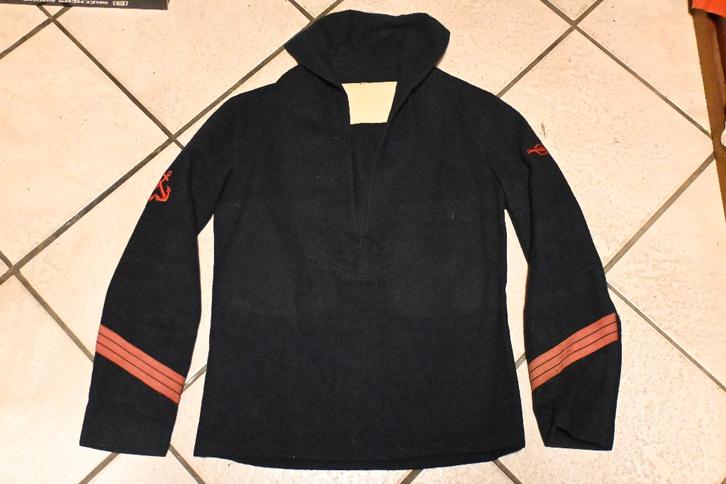 matrozen hemd frankrijk wollen marine kiel met emblemen, Verzamelen, Militaria | Algemeen, Marine, Kleding of Schoenen, Overige gebieden