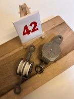 Twee Vintage Katrollen, Antiek en Kunst, Curiosa en Brocante, Ophalen of Verzenden