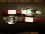 Mepal Rösti reis camping bestek set x2 ROOD Vintage Retro, Verzenden, Gebruikt, Rvs of Chroom, Bestekset