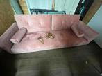 Roze velvet bank, Ophalen, Gebruikt, Rechte bank, 150 tot 200 cm