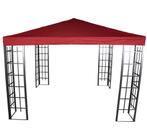 Paviljoen dak 3x3 meter kleur bordeaux, Tuin en Terras, Partytenten, Minder dan 4 meter, Nieuw, Paviljoen, Minder dan 5 meter