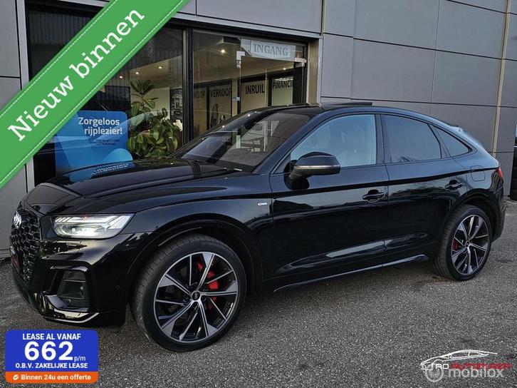 Audi Q5 Sportback 55 TFSI e S edition Panorama/B&O/Carbon/Sf, Auto's, Audi, Bedrijf, Te koop, Q5, 360° camera, 4x4, ABS, Achteruitrijcamera
