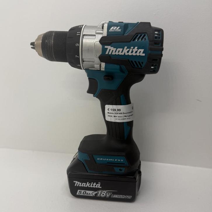 Makita DDF489 Boormachine 2024 | Met accu | Met garantie, Doe-het-zelf en Verbouw, Gereedschap | Boormachines, Zo goed als nieuw
