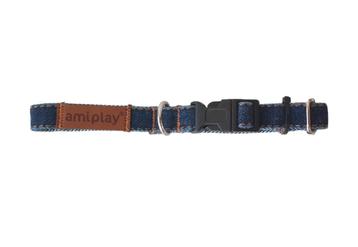 AmiPlay Prestige Denim Halsband Navy M Nek 25-40 cm KOOPJE! beschikbaar voor biedingen