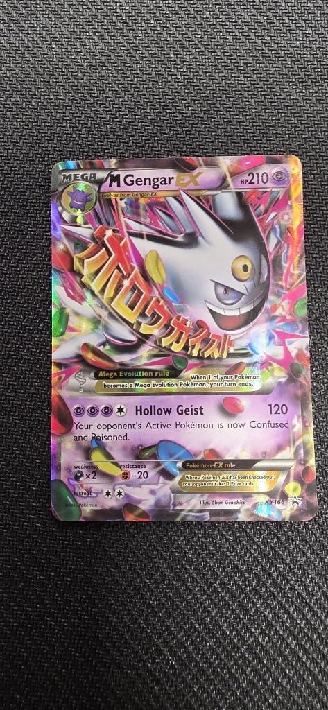 Pokémon M Gengar EX XY166, Ophalen of Verzenden, Gebruikt, Losse kaart, Foil