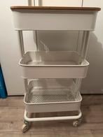 2x Ikea Raskog roltafel wit, Ophalen, Zo goed als nieuw