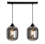 Hanglamp rookglas 30cm 2 stuks inclusief lichtbron, Ophalen, 75 cm of meer, Glas, Rookglas stoer