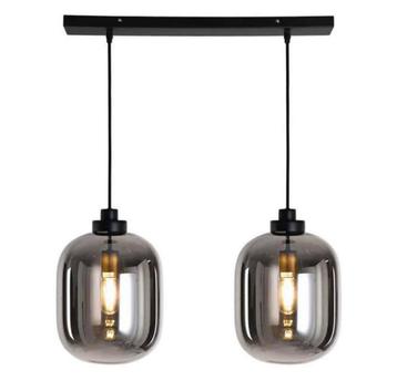 Hanglamp rookglas 30cm 2 stuks inclusief lichtbron beschikbaar voor biedingen
