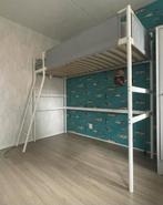Vitval Ikea hoogslaper metaal wit, Huis en Inrichting, Slaapkamer | Stapelbedden en Hoogslapers, Ophalen, Eenpersoons, Zo goed als nieuw
