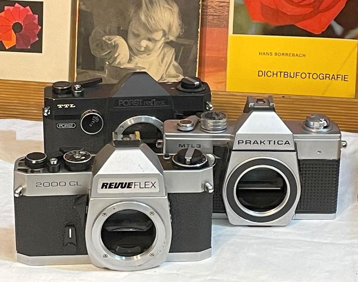M42 SRL body's: Porst TTL, Revueflex 2000CL en Praktica MTL3, Audio, Tv en Foto, Fotocamera's Analoog, Compact, Overige Merken