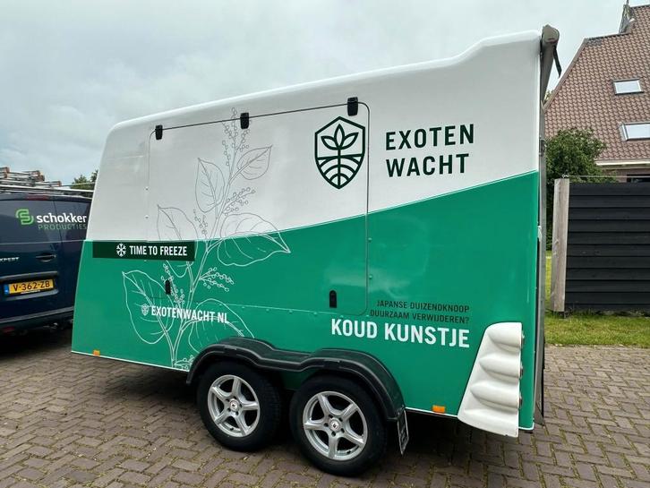 REBEL Gesloten Dubbel-As Aanhanger – Polyester € 3.800, Auto diversen, Aanhangers en Bagagewagens, Zo goed als nieuw, Ophalen