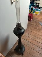 Antieke olielamp op voet, Antiek en Kunst, Ophalen of Verzenden