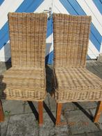 2 zgan zeer mooie hoge chique rotan eetkamerstoelen, Huis en Inrichting, Stoelen, Ophalen, Riet of Rotan, Gebruikt, Twee
