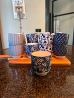 Xenos Koffiekopjes - 16 stuks, Gebruikt, Overige kleuren, Aardewerk of Porselein, Ophalen of Verzenden