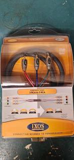3 rca to 3 rca - 1 meter, Ophalen of Verzenden, Nieuw, Minder dan 2 meter, Componentkabel