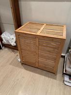 Dubbele wasmand bamboe, Huis en Inrichting, Badkamer | Badtextiel en Accessoires, Ophalen, Zo goed als nieuw, Bruin, Overige typen