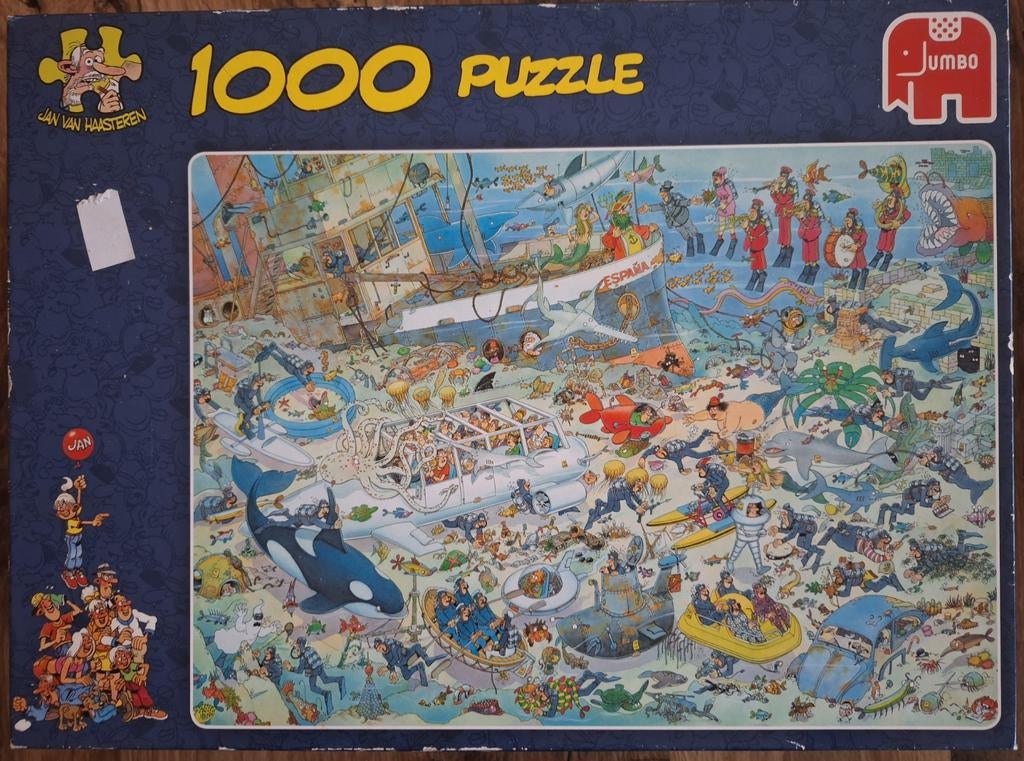 Jan van Haasteren - Duikboot - 1000 stukjes, Hobby en Vrije tijd, Verzenden, 500 t/m 1500 stukjes, Zo goed als nieuw, Legpuzzel