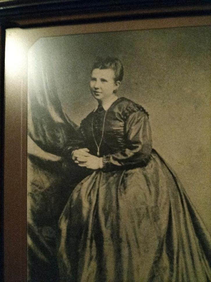 Antiek Portret Foto Vrouw in Lijst, Antiek en Kunst, Kunst | Tekeningen en Foto's, Ophalen of Verzenden