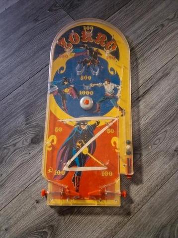 Zorro Speelgoed flipperkast 70's Vintage  beschikbaar voor biedingen