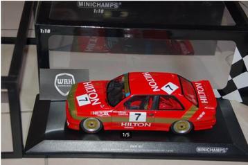 SALE !! 1:18 BMW M3 E30 QUESTER #7 HILTON Minichamps WRH beschikbaar voor biedingen