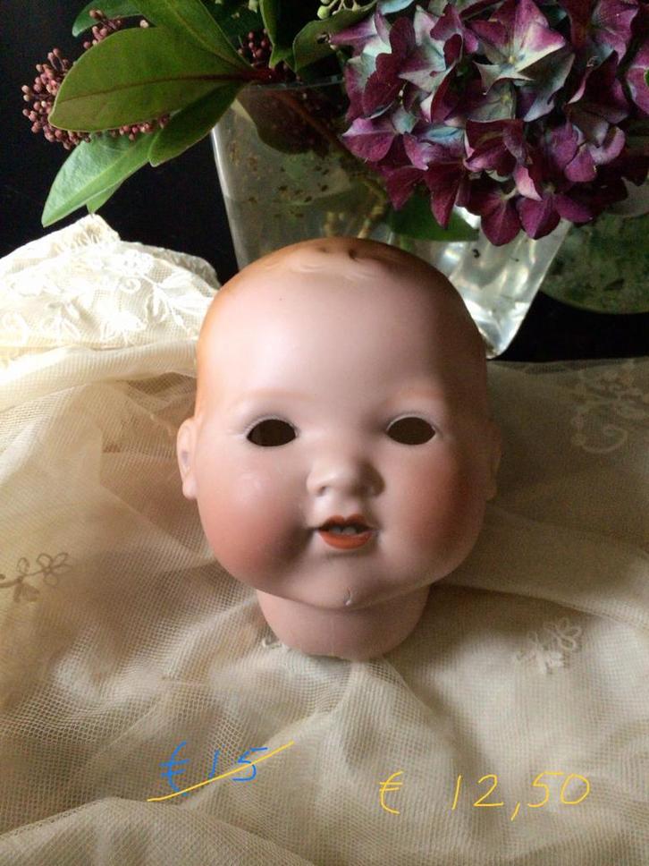 🌿Pop ,” ANTIEK PORSELEINEN POPPENHOOFD ARMAND MARSEILLE”🌿, Antiek en Kunst, Antiek | Speelgoed, Verzenden