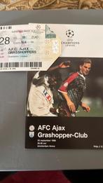 Programmaboekje en ticket AJAX - GRASHOPPER 25-09-1996, Ophalen of Verzenden, Zo goed als nieuw, Ajax, Overige typen