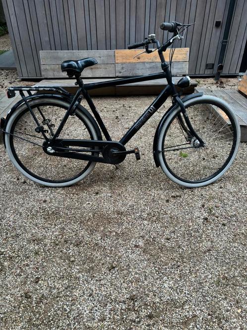 Cortina herenfiets zwart, Fietsen en Brommers, Fietsen | Heren | Herenfietsen, Zo goed als nieuw, Overige merken, Versnellingen