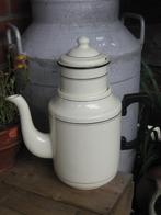 Emaille Koffiepot Met Filter / Gouden Bies., Ophalen