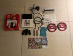Switch OLED met mario kart stuurtjes, Switch OLED, Met games, Ophalen of Verzenden, Zo goed als nieuw
