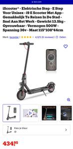 Elektrische Step i9s Elite NIEUW beperkt op voorraad, Ophalen of Verzenden, Nieuw, Elektrische step (E-scooter)
