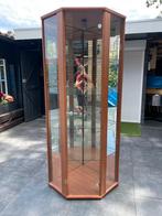 Hoekkast Vitrinekast - Glazenkast 4 planken Met Verlichting, Met plank(en), Gebruikt, Glas, 150 tot 200 cm