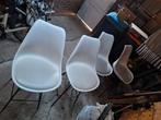 4 x Witte kuip stoelen krukken, Ophalen
