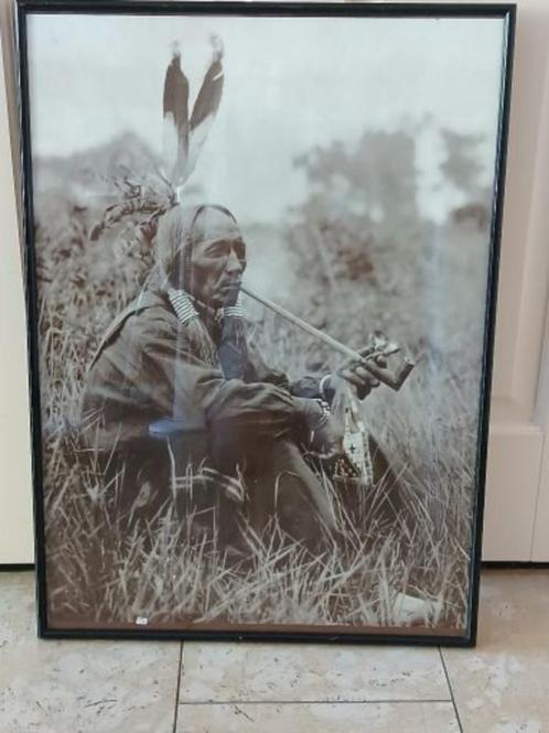 Mooie Poster van Indiaan,Chief Good Boy,(adv.no.296, Verzamelen, Posters, Gebruikt, Film en Tv, Rechthoekig Staand, Met lijst